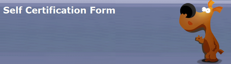 Self Certification Form
